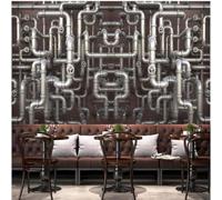 Creative Three Dimensional Pipes Individuality Industrial Style 3D Wallpaper Easy Install Feature Office Living Room Sofa Bedroom TV Background Wall Decoration-400cm×280cm