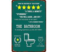 Creative Tin Sign Five Star Bathroom Stunning Metal Retro Vintage Plaque Bar Pub Cafe Wall Kitchen Poster Outdoor Indoor Decor 8"x12"