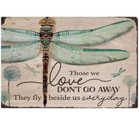 Creative Tin Sign Green Dragonfly Funny Novelty Metal Vintage Wall Decor Home Door Garden Bar Restaurant Cafe Office Store Club Gift Home Coffee Decor Gift For Women Men 8x5.5 Inch Plaque Tin Sign