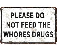 Creative Tin Sign Please Do Not Feed The s Funny Metal Tin Signs Gag Gift Prank Pub Office Bar Cafe College Dorm Decor 8x12 inch