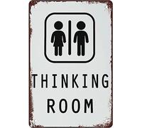 Creative Tin Sign Retro Thinking Room Metal Tin Sign Funny Novelty Metal Sign Retro Wall Decor For Home Gate Garden Bars Restaurants Cafes Office Store Pubs Club Sign Gift 8x12 Inch