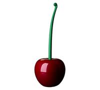 Creative Toilet Brush with Holder Bowl&Long Handle, Household Bathroom Cleaning Tool Cleaner and Base for Storage&Organization, Thick Bristle for Deep Clean-Rust Resistant Leakproof-Red Cherry Shape