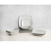 Creative Tops 12 Piece Grey Stoneware Square Dinner Set | Size: 12 Pack Creative Tops Grey 12 Pack