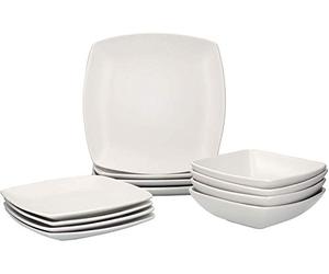 Creative Tops 5170185 Raven White 12 Piece Dinner Set Service for 4, Square, Ceramic