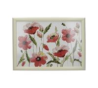 Creative Tops 5233429 Watercolour Poppy Cushioned Bean Bag Lap Tray - Multi-Colour - 44 x 34 cm (17.5 x 13.5)