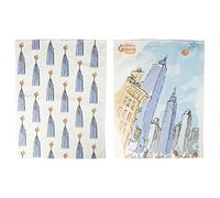 Creative Tops 5234126 Roald Dahl JAMES AND THE GIANT PEACH 100% Cotton Printed Tea Towels, 50 x 70 cm - Multi-Colour (Set of 2)