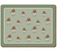 Creative Tops 6-Piece Set of Into The Wild Robin Placemats, 30 x 22.8 cm (11¾" x 9")