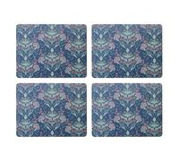 Creative Tops Arts & Crafts Rectangle Placemats Set Of 4 Printed Blue, Cork back, Heat-Resistant, Stain-Resistant, Surface Protector to 120°C, Luxury Lacquered Surface, Easy Wipe Clean, 30 x 22 cm
