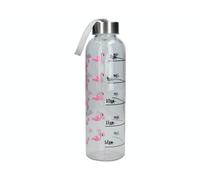 Creative Tops Ava & I Flamingo 500ml Glass Bottle in Clear Creative Tops Clear