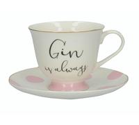 Creative Tops Ava & I Gin And Tonic Cup And Saucer - White - Fine China - Cup and Saucer
