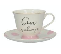 Creative Tops Ava & I Gin & Tonic Cup & Saucer in White Creative Tops White