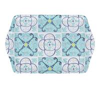 Creative Tops C000324 Mini Tea Tray / Small Tray for Jewellery, Letters and Keys with 'Green Tile' Design, Melamine, Multi-Colour, 21 x 14 cm