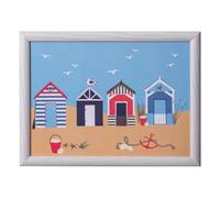 Creative Tops Coastal Print Lap Tray with Cushion, Bean Bag Cushioned, Portable Lap Desk, Desk Laptop Tray 44cm x 34cm x 6cm