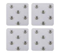 Creative Tops Coasters, Set of Four, Country Bee, 10.5cm, Gift Boxed in Grey Creative Tops Grey