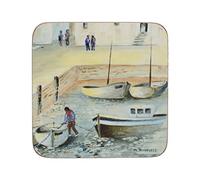 Creative Tops “Cornish Harbour” 4-Piece Set of Cork Backed Coasters, 10.5 x 10.5 cm (4" x 4")
