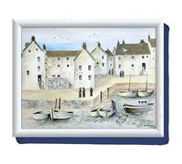 Creative Tops “Cornish Harbour” Lap Tray with Cushion, Bean Bag Cushioned, 44 x 34cm