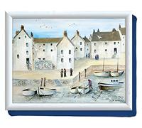Creative Tops “Cornish Harbour” Lap Tray with Cushion, Bean Bag Cushioned, 44 x 34cm