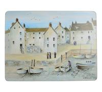Creative Tops Cornish Harbour Pack Of 6 Premium Placemats in White Creative Tops White