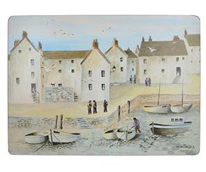 Creative Tops cornish Harbour Traditional Cork Backed Placemats, Multi-colour, Set of 4
