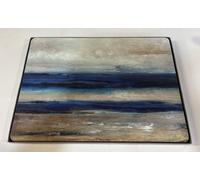 Creative Tops Abstract Ocean View Large Premium Cork-back Placemats, Blue, 29.000 x 40.000 x 1.900 cm, Set of 4