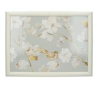 Creative Tops Cushioned Lap Tray/Lap Tray with Cushion and 'Duck Egg Floral' Design, Multi-Colour, 44 x 34 cm