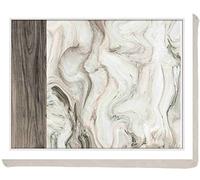 Creative Tops Cushioned Lap Tray/Lap Tray with Cushion and 'White Marble & Wood' Design, White/Grey, 44 x 34 cm C000317