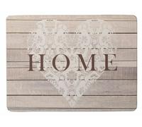 KitchenCraft Everyday Home Placemats, Non-Slip Heat Resistant Cork Placemats with Wooden Design, 29 x 21.5cm, Set of 4, Yellow