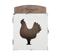 Creative Tops Farmer's Market Shabby Chic Hen Wood and Chicken Wire Key Holder, Multi-Colour