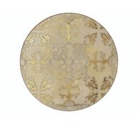 Creative Tops C000279 Cork-Backed Coasters Set with Printed Gold Impressions Design, Round, Gold / Grey, 12 cm, Set of 4