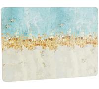 Creative Tops Golden Reflections Printed Large Cork-Backed Placemats, 40 cm x 29 cm - Gold (Set of 4)
