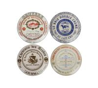 Artesà Set of 4 Ceramic Side Plates, 19.1 cm (7.5 Inch) “Gourmet Cheese”