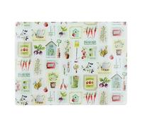 Creative Tops Herb Garden Glass Work Surface Protector, Multi-Functional Toughened Glass Chopping Board, Herb Design Serving Board, 40 x 30cm