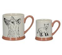 Creative Tops Into The Wild 'Little Explorers' Parent and Child Ceramic Printed Mugs - 'Fox and Cub' (Set of 2)