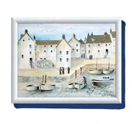 Creative Tops “Cornish Harbour” Lap Tray with Cushion, Bean Bag Cushioned, 44 x 34cm
