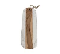Creative Tops Naturals Long marble Acacia Serve Board, White