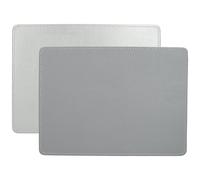 Creative Tops Naturals Premium Pack Of 4 Faux Leather Placemats Metalic Silver