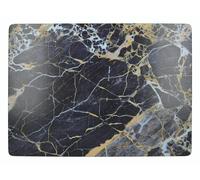 Creative Tops Navy Marble Pack of 4 Large Premium Placemats - Blue - Wood - Placemats and Coasters