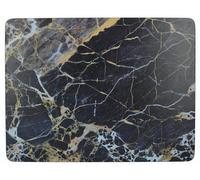 Creative Tops - Navy Marble Set of 6 Standard Medium Placemats, Cork, Navy Blue