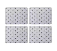 Creative Tops Printed Country Bee Rectangle Placemats Set Of 4 Grey Cork Back Heat-Resistant Stain-Resistant Surface Protector to 120°C Luxury Lacquered Surface Easy Wipe Clean, 30 x 22 cm