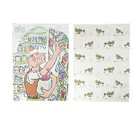 Creative Tops Roald Dahl THE BFG 100% Cotton Printed Tea Towels, 50 x 70 cm - Multi-Colour (Set of 2)