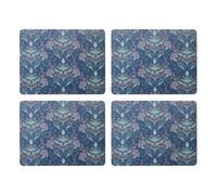 Creative Tops Set of 4 'Arts and Craft' Floral Placemats, Cork Backed 30 x 22cm