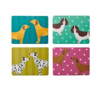 Creative Tops Set of 4 Dog Placemats, Cork Backed, Assorted Dogs 30 x 22cm - White - Cork - Placemats and Coasters