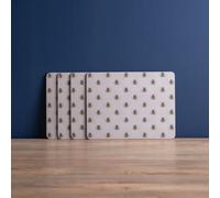 Creative Tops Set of 4 Grey Country Bee Cork Backed Rectangle Placemats 30x22x1.5cm | Size: 30x22x1.5 cm Creative Tops Grey 30x22x1.5 cm
