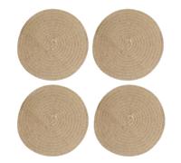 Creative Tops Set of 4 Jute Placemats Natural Hessian Round Table Mats 38cm
