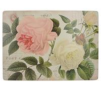 Creative Tops Set of 6 Rose Garden Premium Cork-backed Mats Placemats, Wood, Red, Medium
