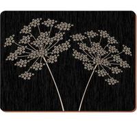 Creative Tops Silhouette Premium 4-Piece Set of Cork-Backed Placemats, Wood, Black, 0.500 x 29.000 x 40.000 cm (15¾" x 11½")