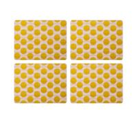 Creative Tops Spots Print Set of 4 Premium Placemats, Heat, Slip, Stain-Resistant, Cork Back, Easy To Clean, Printed Kitchen and Dining Lightweight Placemats