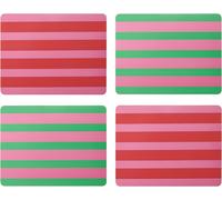 Creative Tops Stripe Print Set of 4 Rectangle Placemats cork back Heat-Resistan