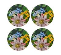 Creative Tops Tropical Floral 4 Round Coasters, 12 x 12 x 2CM