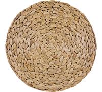 Creative Tops Water Hyacinth Pack of 4 Round Placemats - Brown - Rattan - Placemats and Coasters